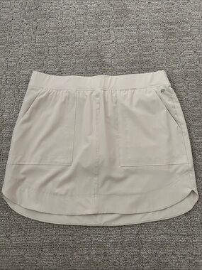 Marika Light Beige Athletic Skort with Pockets